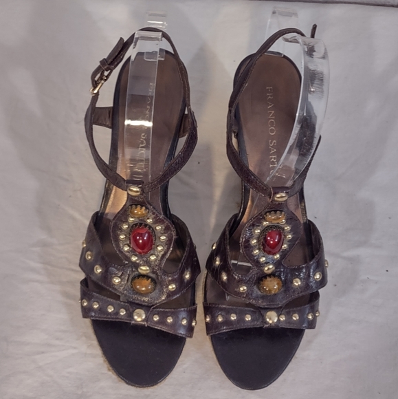 Franco Sarto brown platform sandals - Picture 5 of 6